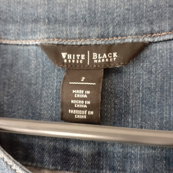 SOLD - WHBM jewel neck denim jacket - Picture 8 of 16